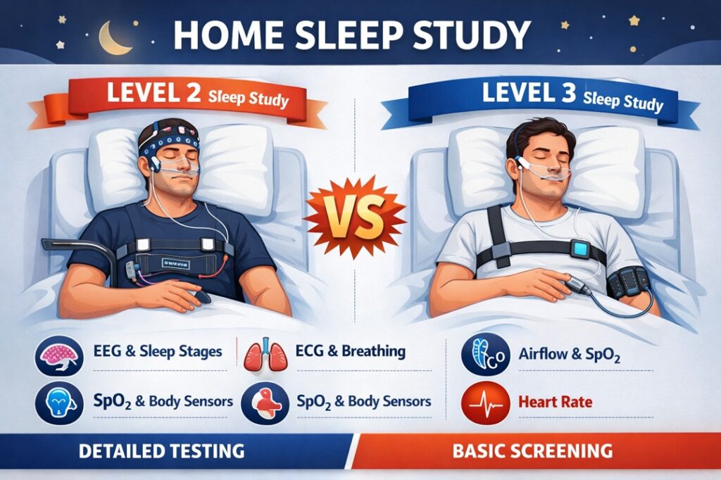 Level 2 vs Level 3 Sleep Study