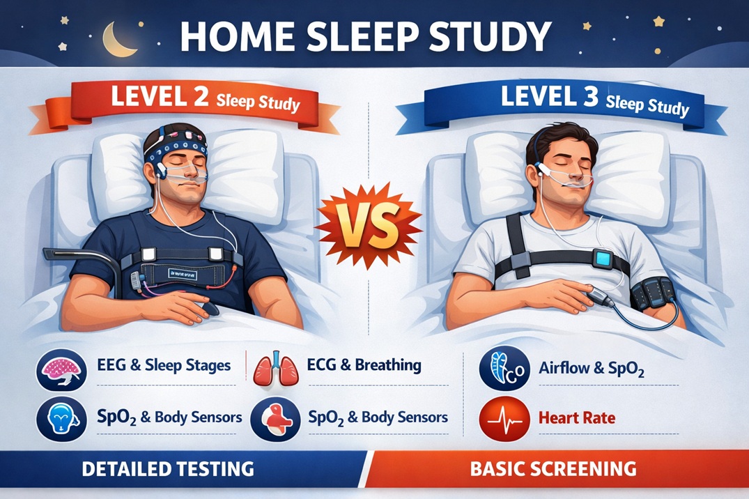 Level 2 vs Level 3 Sleep Study